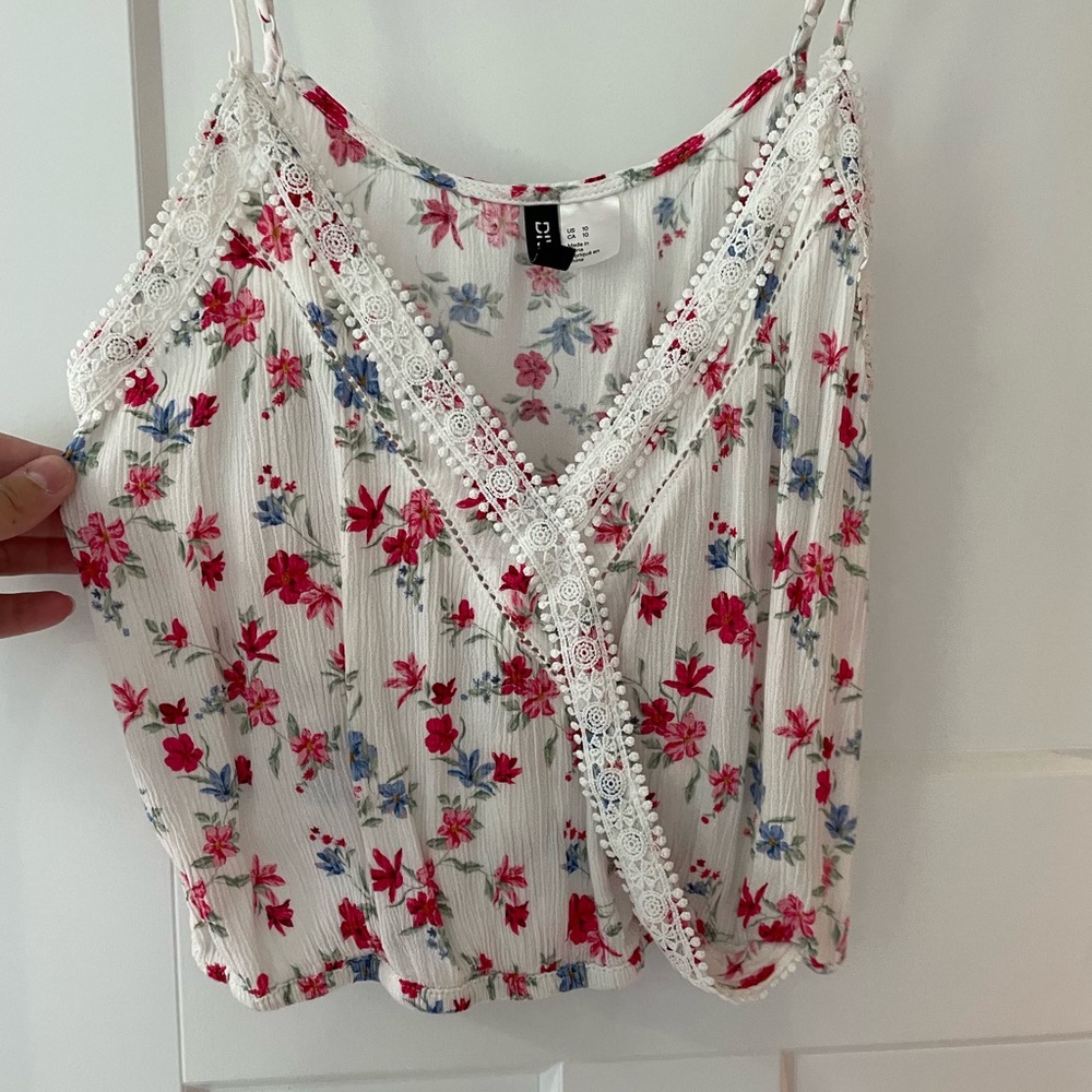 Floral Faux Wrap Top